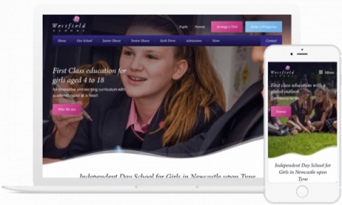 Web design and CMS for Independent school - Westfield Girls School ...