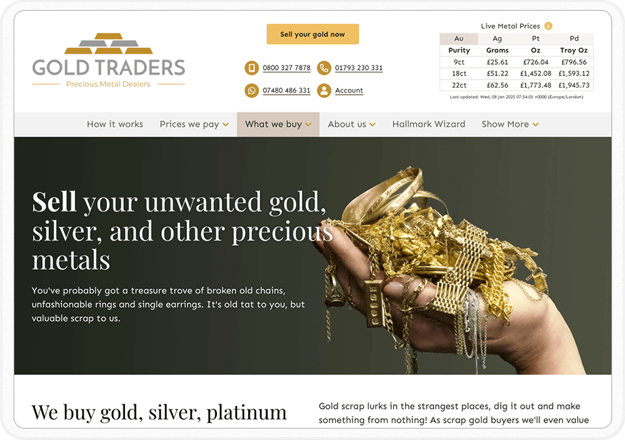 gold traders tablet